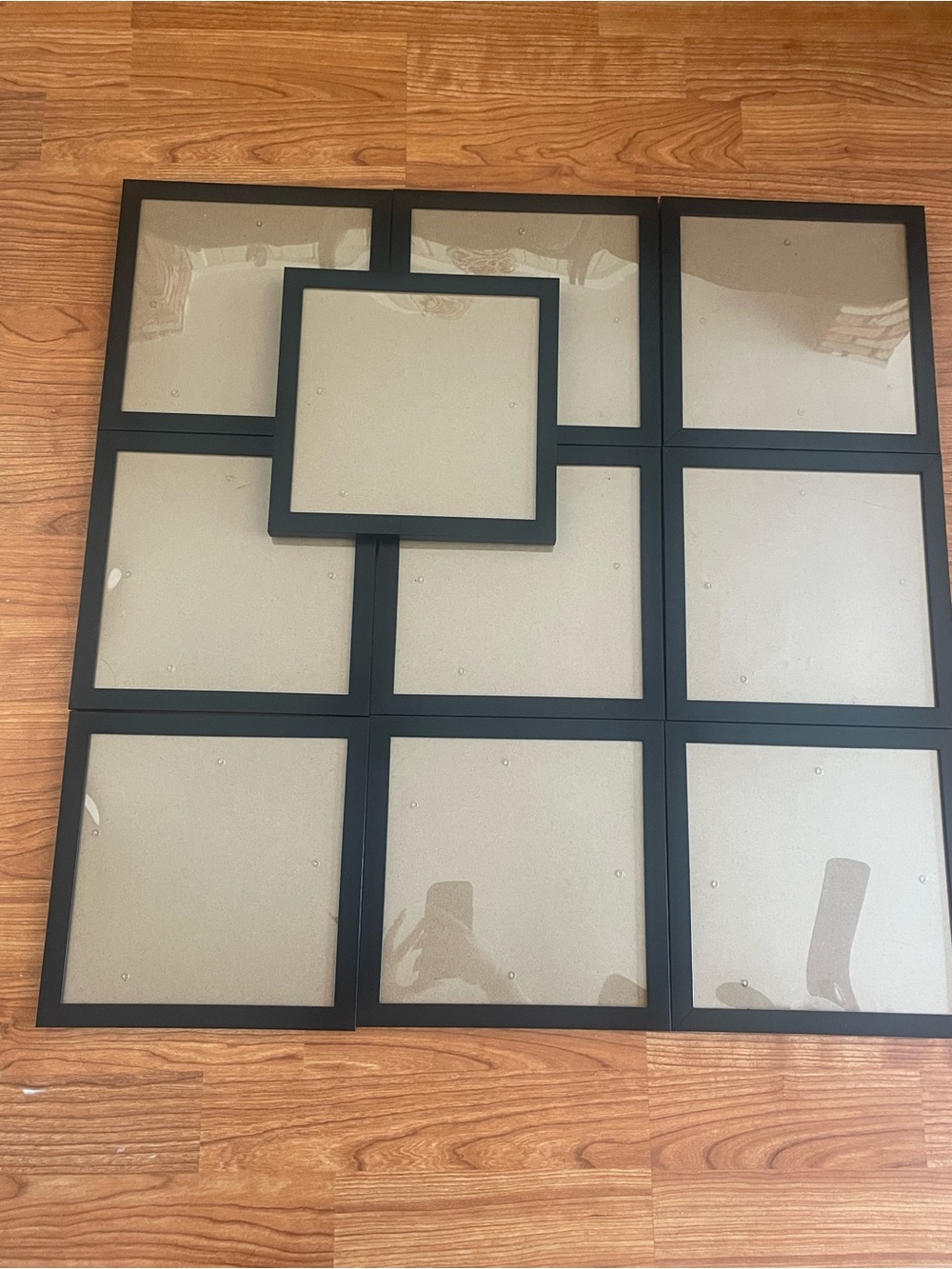 Set of 10 - 7.5x7.5 Black Square Picture Frame